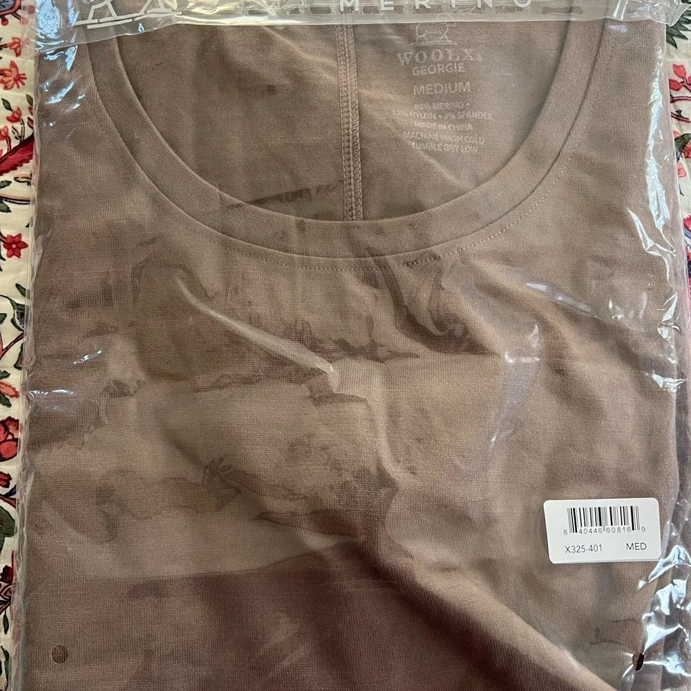 Woolx Georgie Dress Toasted Almond M Medium NEW - Picture 2 of 4